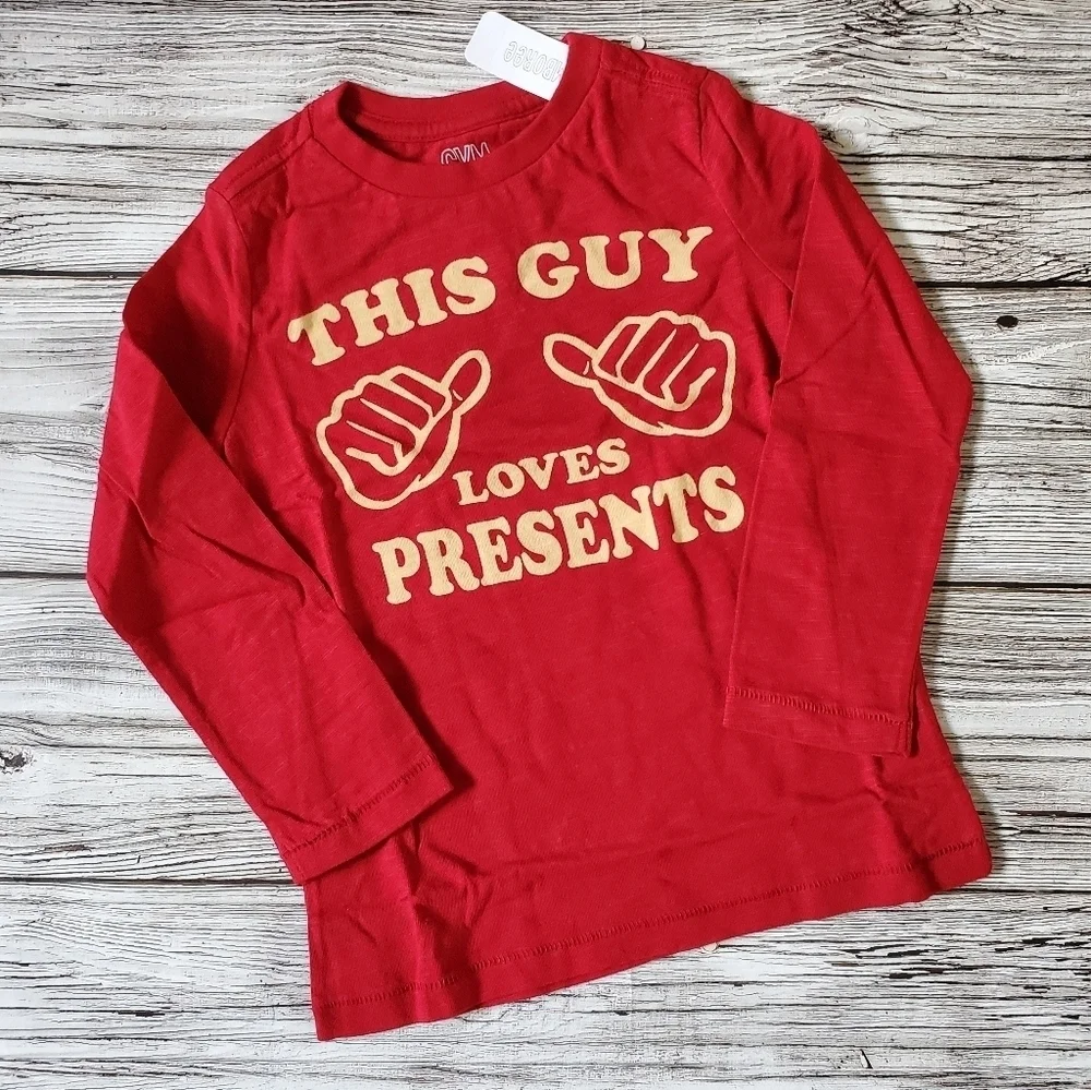 Gymboree Boys Holiday Christmas Top This Guy Loves Presents